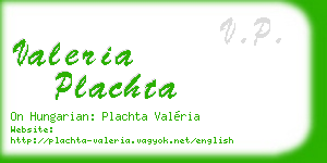 valeria plachta business card
